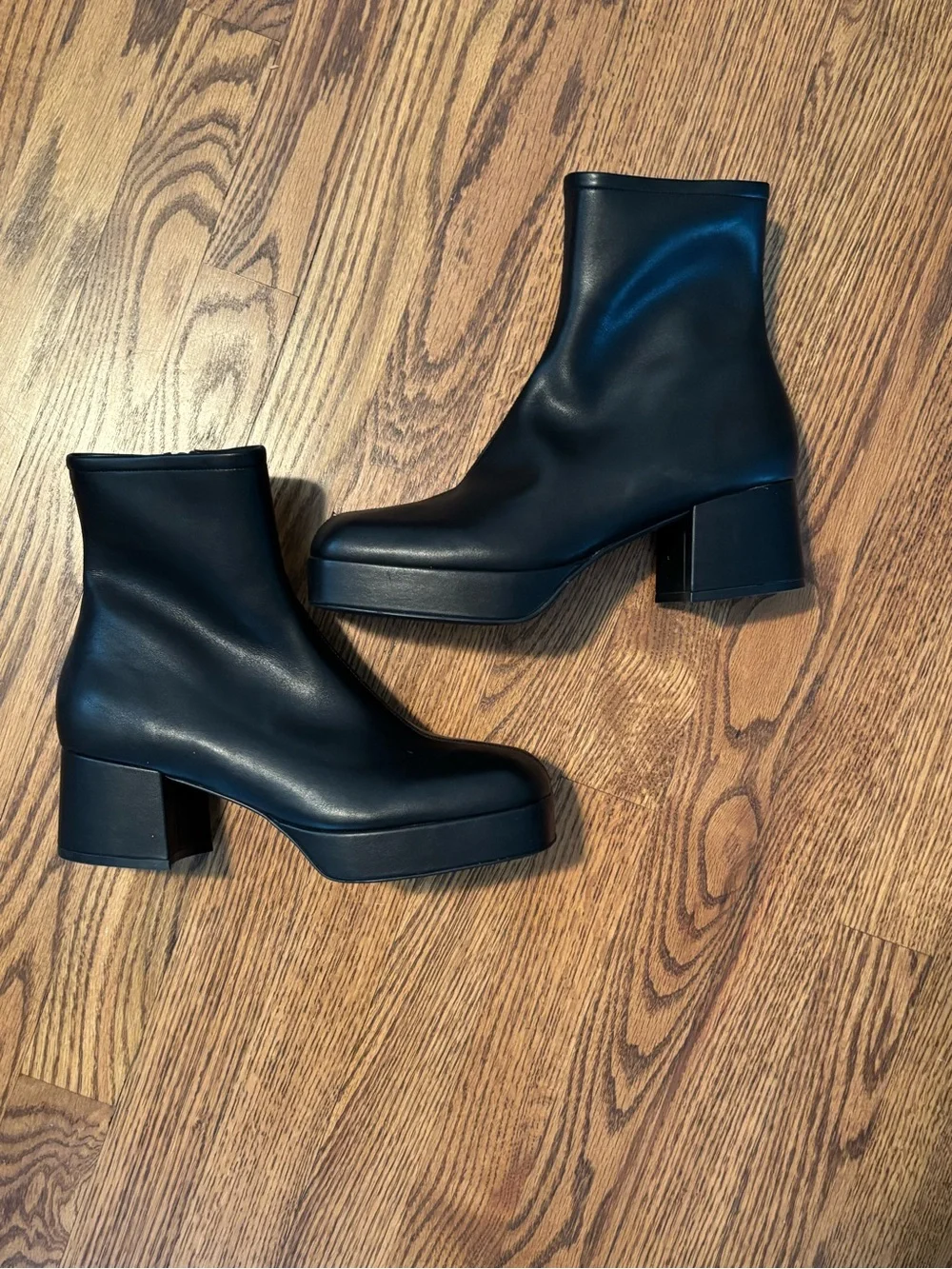 Jeffrey Campbell Capacity Platform Bootie – Black Stretch Sock Boot (Size US 9)